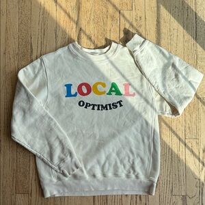Madhappy Local Optimist White Sweatshirt Size Medium